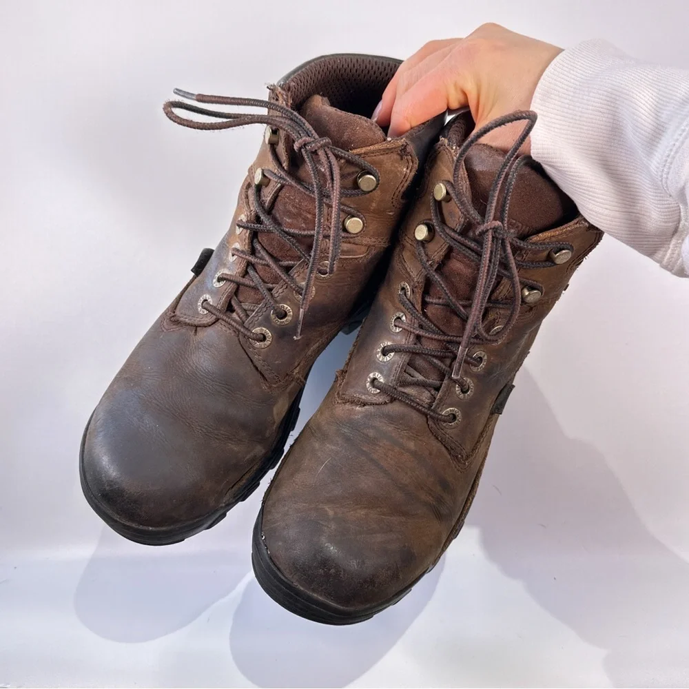 Wolverine Men’s Raider Waterproof Leather Work Boots Brown 9M